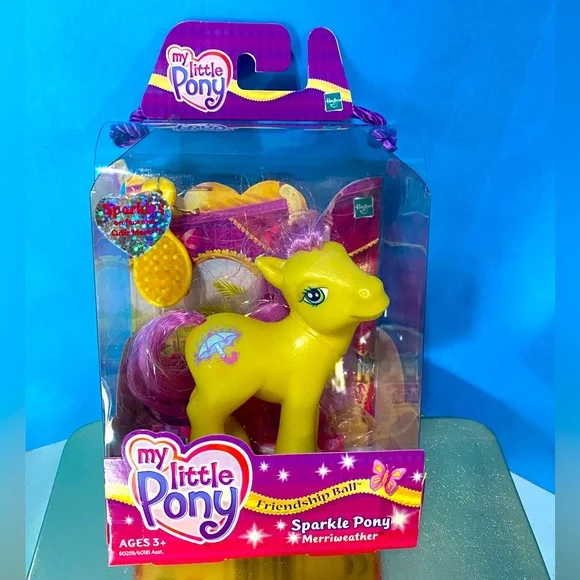 MY LITTLE PONY G3 NWT VTG 2003 FRIENDSHIP BALL SPARKLE PONY MERRIWEATHER HASBRO - Picture 1 of 16